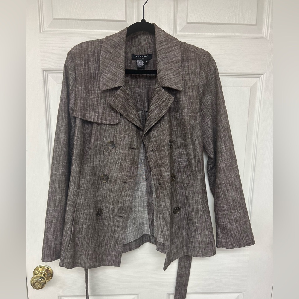 Sandro Vintage Brown Trench Coat